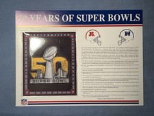 50 YEARS of SUPER BOWLS COMMEMORATIVE OFFICIAL NFL PATCH-Willabee Ward-AFC/NFC