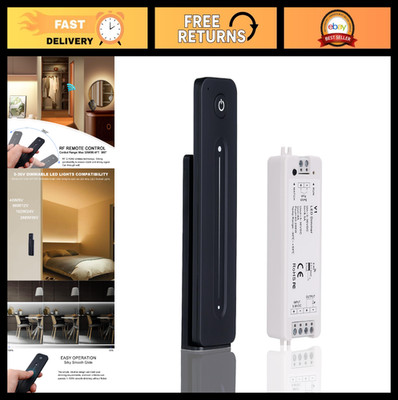 LED Dimmer Switch with Remote Control, 5V-36V 8A Magnetic Wall-Mounted RF, Touch