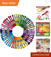 Embroidery Floss Set: 52 Cotton Colors Metallic Threads for Creative Projects