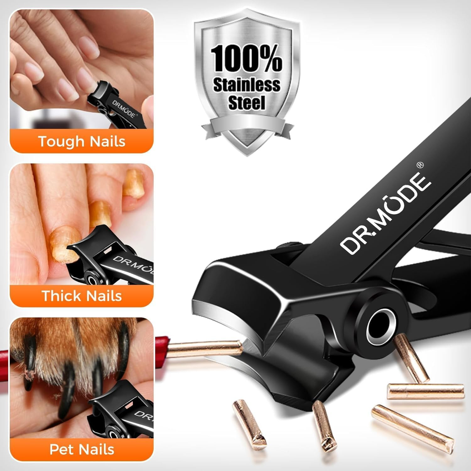 Toenail Clippers for Thick Toenails for Seniors, Angled Head Long Handled Toe Na