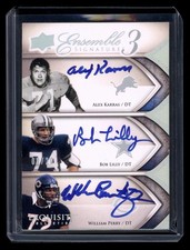 2009 Exquisite Ensemble Alex Karras Bob Lilly William Perry Triple Auto /20 HOF
