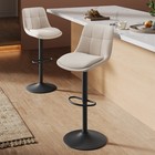 Barhocker 2er Set, Barstühle höhenverstellbar, drehbare Küchenhocker, Esszimmer