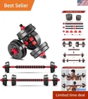 Adjustable 20lbs Dumbbell Set - 3-in-1 Home Gym Equipment for All Fitness Levels