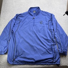 Nike Golf Rain Jacket Mens XXXL 3XL Dri-Fit 1/4 Zip Pullover Windbreaker Blue