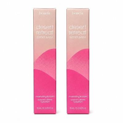 Lot Of 2 NIB Benefit Butter Balm Moisturizing Lip Balm Desert Bronze Full Size
