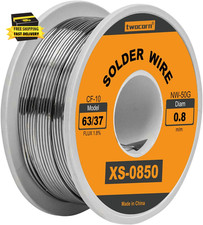 63/37 Solder Wire, High Purity No-Wash Tin-Lead Rosin Cored Wire with 1.8% Flux