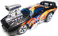 2004 HOT WHEELS TOONED 1969 PONTIAC GTO JUDGE BLACK 1:64 DIECAST 3" CAR W ORANGE