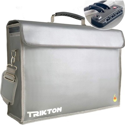 Fireproof & Waterproof Document Bag XXL 17.5x13x5 with TSA Lock, HighViz Desi...