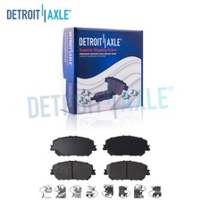 Front Ceramic Brake Pads Set w/ Hardware for 2021 2022 2023 2024 Nissan Rogue