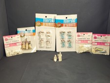 Vintage new old stock plastic nativity and angels Christmas craft lot