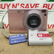 Sony Cyber-shot DSC-W120 Pink 7.2MP Digital Camera w/Bttry  SDCard NoChrgr USED