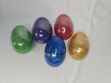 5 Eggs filled with Putty Slime Galaxy Metallic Colors