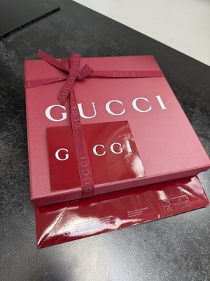 Gucci Red Gift Scarf Box and Bag Set with ribbon (2  x 10 ) 