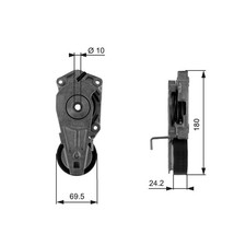 GATES Riemenspanner Keilrippenriemen DriveAlign™ T38405 für MINI R53 R50 R52 One