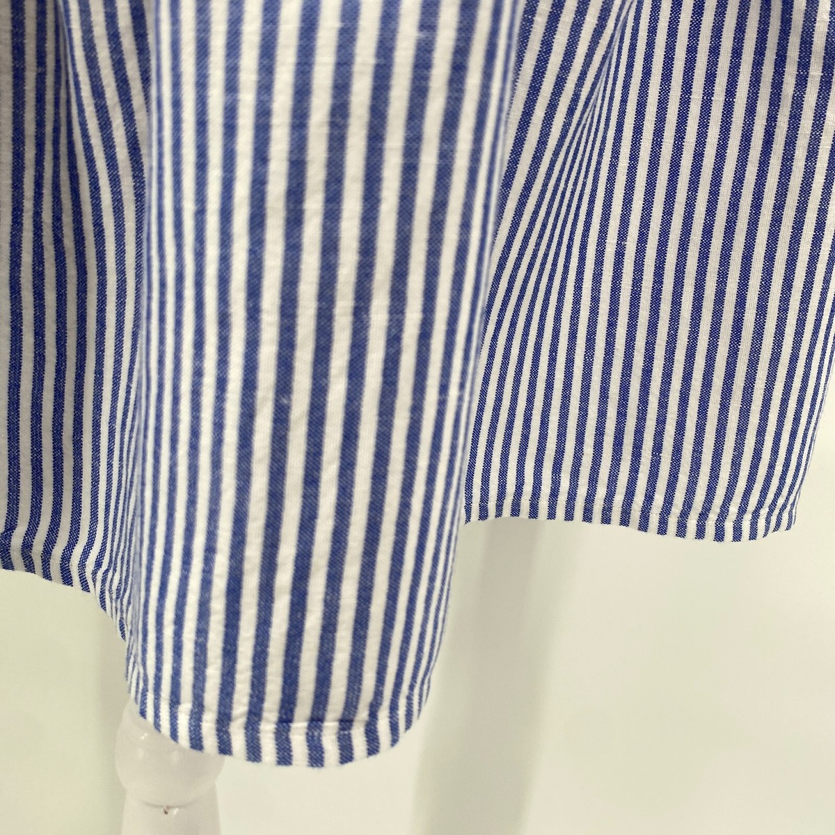 LOFT Swing Dress Size Medium Multi Striped Tiered Linen Blend Babydoll  Tasseled | eBay