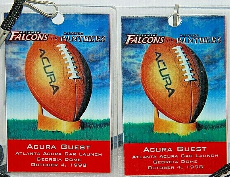 Atlanta Falcons Acura Car Sponsor Georgia Dome 1998 Carolina Panthers
