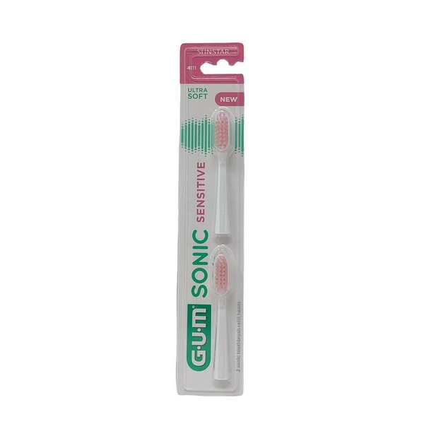 Gum Sonic Sensitive Testine Di Ricambio Per Spazzolino A Batteria, 2Testine-image