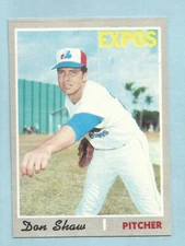 1970 Topps Baseball Don Shaw #476 Montreal Expos NMT+