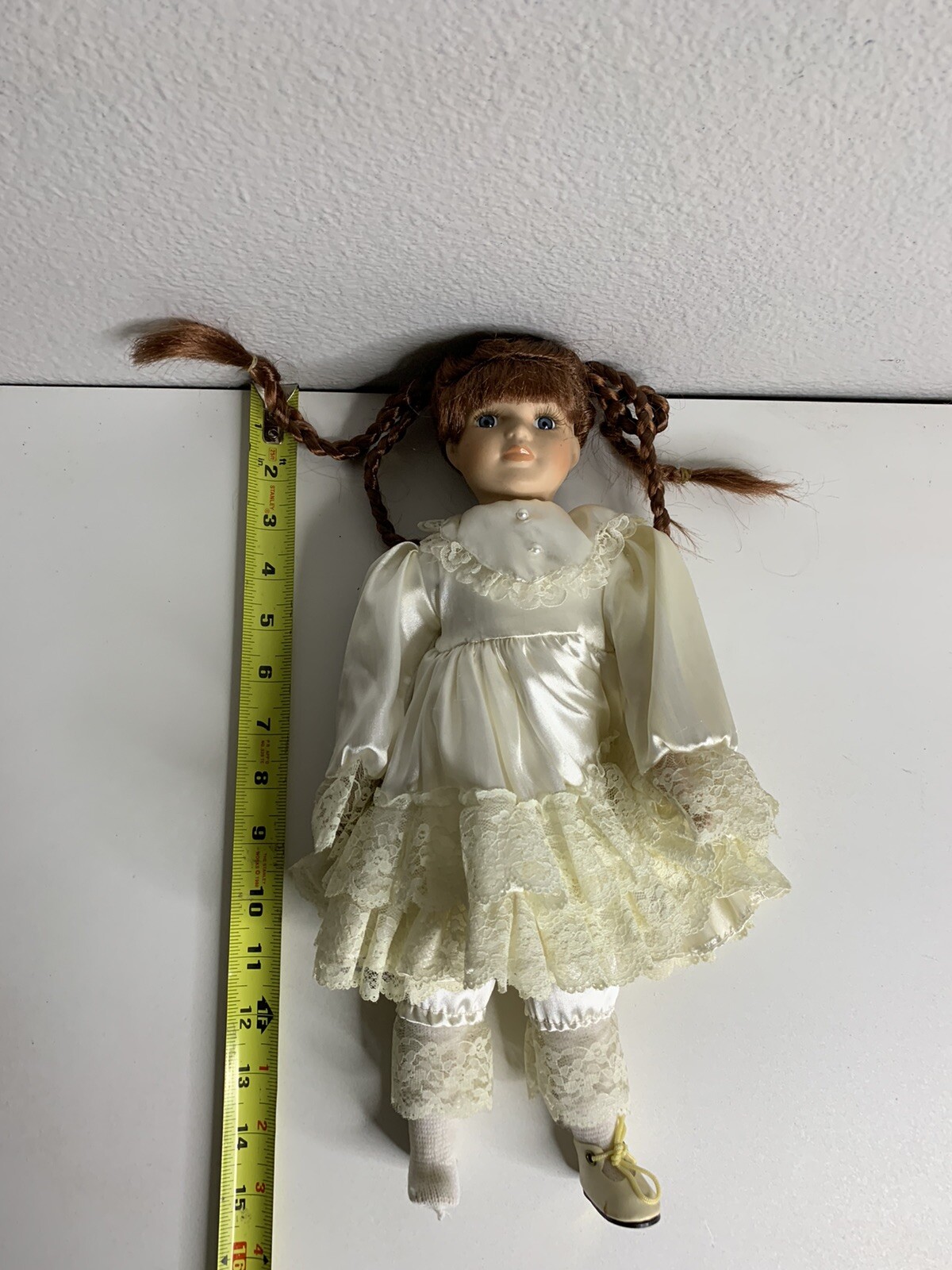 Collectors Choice Porcelain Doll By Dandee Curly Brown Hair eBay