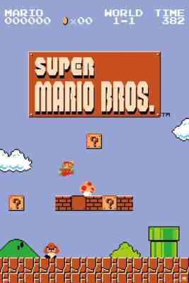 SUPER MARIO BROS. LEVEL 1-1 24x36 POSTER NEW FUN GAMING GAMER NINTENDO LUIGI!!!!