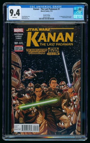 KANAN THE LAST PADAWAN #1 2ND PRINT CGC 9.4 1st KANAN JARRUS CALEB DUME WP