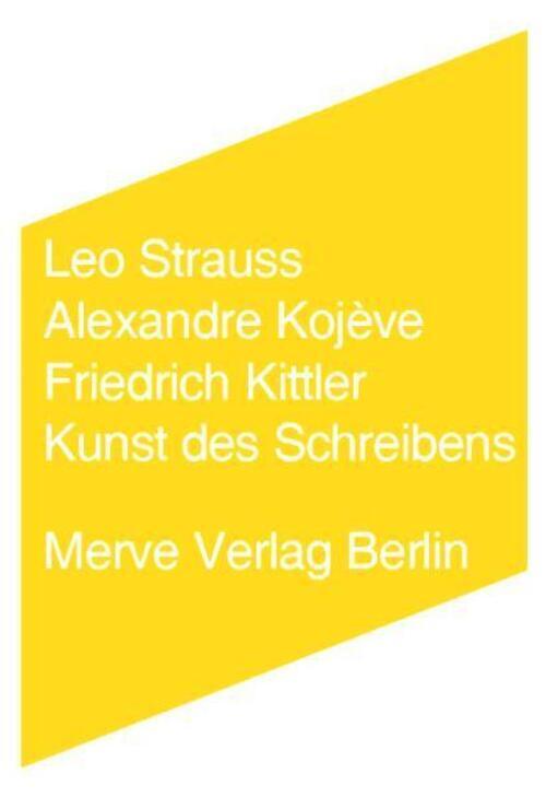 Thumbnail - Leo Strauss (u. A.) | Kunst Des Schreibens | Taschenbuch | Deutsch