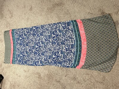Womens Scarf Multicolor Print Classic Comfort