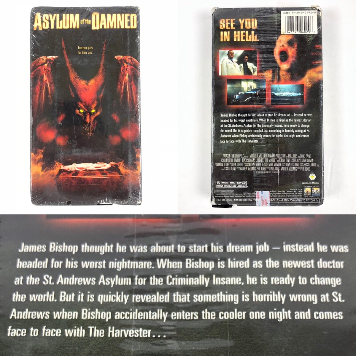 Asylum of the Damned VHS 2004 Bruce Payne Tracy Scoggins New