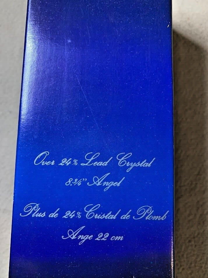 The Toscany Collection Nativity Angel 24% Lead Crystal Solid Clear Glass 9” Tall