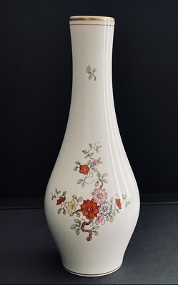 Augarten Wien Vienna Chinoiserie Floral  Gold Soliflore Porcelain Art Deco Vase