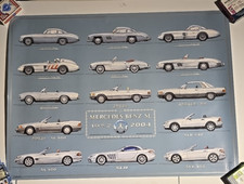 Mercedes-Benz SL 1952-2004 Limited Edition SIGNED Poster #'d 666/1000 32x24
