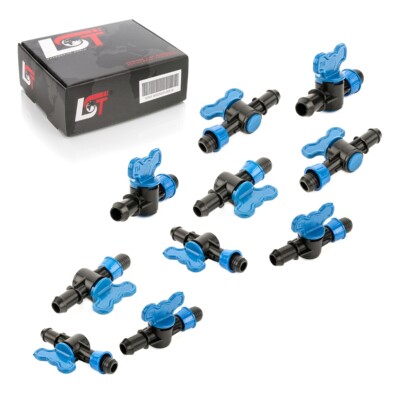 10x Absperrhahn Verbindungsstück Überwurfmutter Bewässerungssystem Ø 16 x 17 mm
