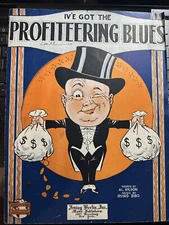 1920 IRVING BIBO novelty Sheet Music ‘I’ve Got The Profiteering Blues’