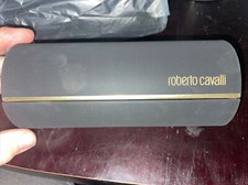 ROBERTO CAVALLI CIRCULAR BLACK SUNGLASS CASE