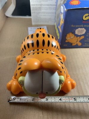 Vintage 90s Y2K Garfield Hand Massager Works EUC CIB Cute Orange