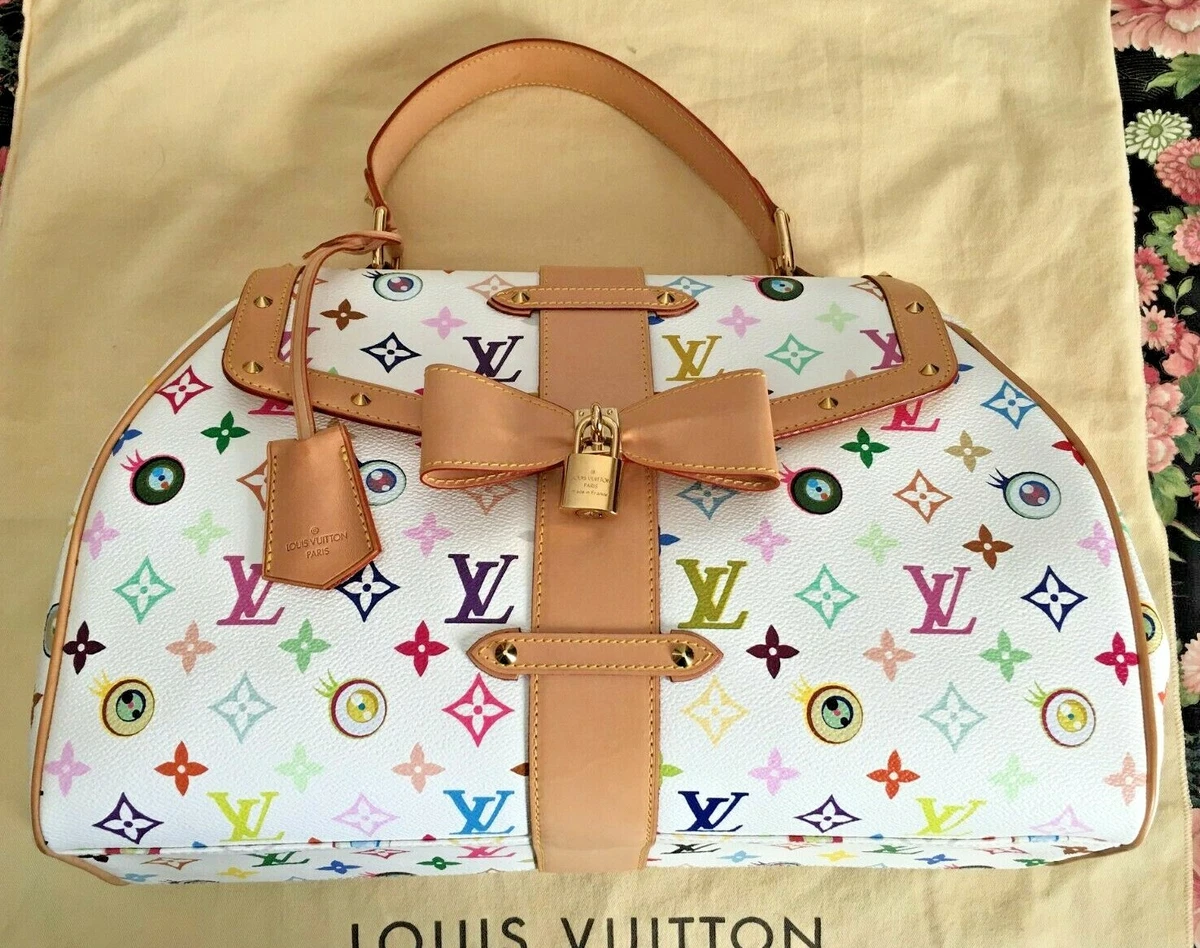 LOUIS VUITTON Sac Retro GM Hand bag M92053 Eye Love Monogram Blanc White  Used