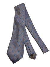 Used Once 240 Christian Dior Silk Tie Blue