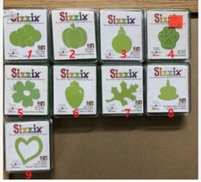 Lot of Sizzix Food Related Green Die Cutter Cartridges