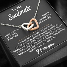 To My Soulmate Necklace, Soulmate Gift, Gift For Girlfriend, Christmas Gift