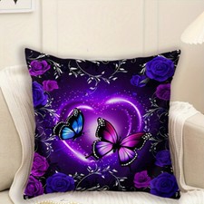 Bohemian Butterfly Flower Patterned Throw Pillow Cover Furniture Decor Brand New