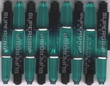 1.5in. 2ba Black/Jade HARROWS SUPERGRIP FUSION Dart Shafts  Rings: 1 set of 3
