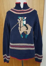 Vintage 60-70's  MOGO   Robert Scott Sweater Ramie Cotton Polo Horse sz.S