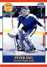 1990 SCORE NHL HOCKEY Prospect Card #414 - Peter Ing, Toronto Maple Leafs 😎