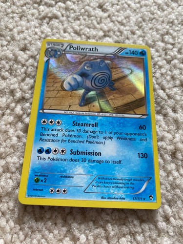 Poliwrath 17/111 Reverse Holo Rare - 2014 Pokemon Furious Fists Mint          M