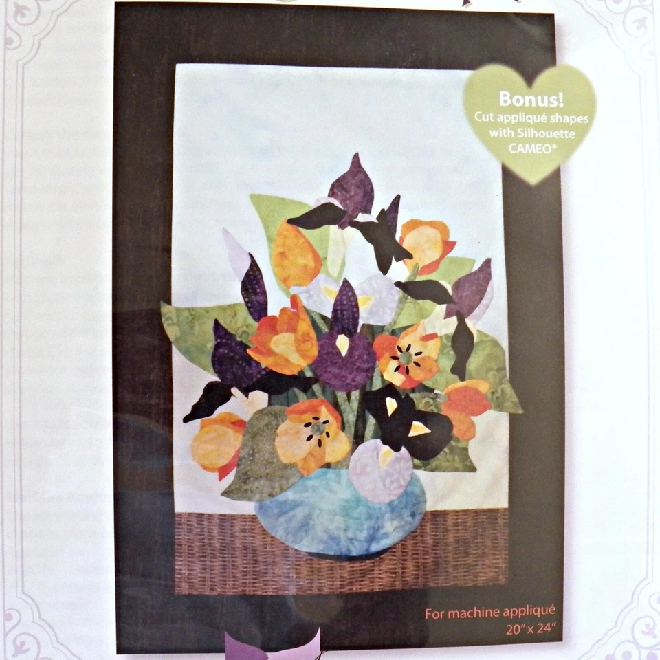 Laurel Anderson Whisper Color Molla Bouquet 20 x 24 Applique Trapunta Motivo + - Immagine 4 di 4