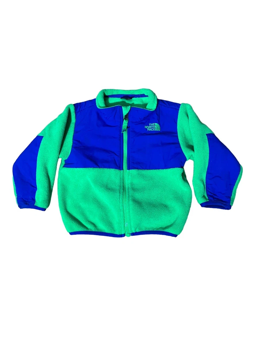North Face Jacket Baby Boy s 12 18m Blue Green Fleece Full Zip