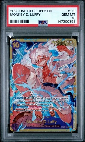 Monkey D. Luffy OP05-119 SEC PSA 10 One Piece Card Awakening Of The New Era