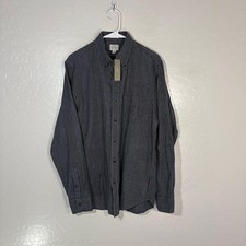 J.Crew Brushed Twill Shirt Mens Medium Slim Blue Plaid Long Sleeve Button Up