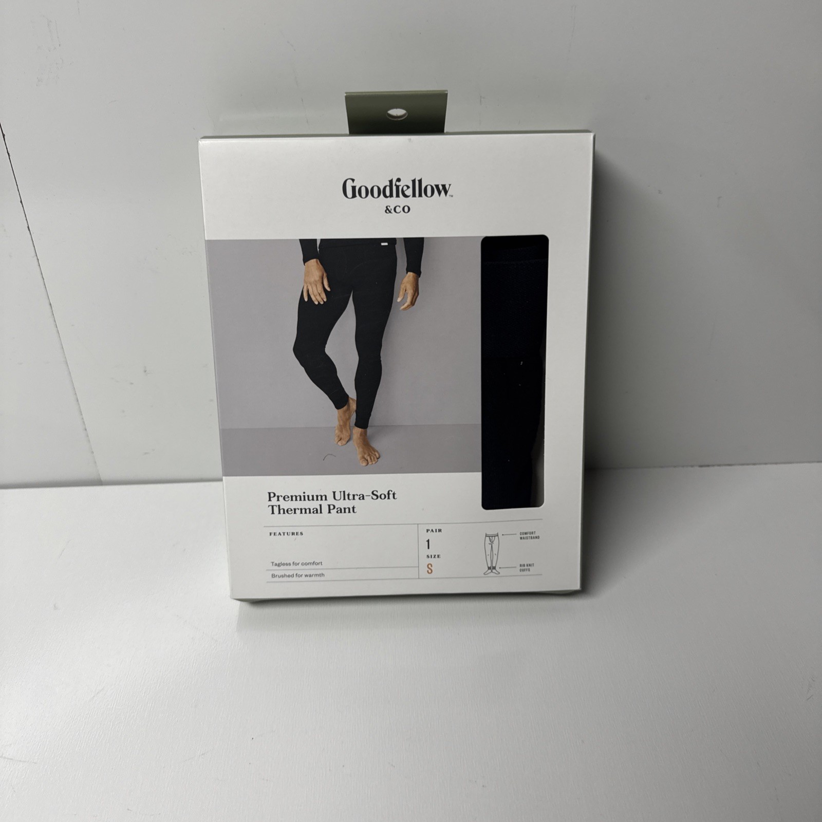 GoodFellow Thermal Underwear Pants Long John Drawers Black Small 28 30 Slim Fit 
