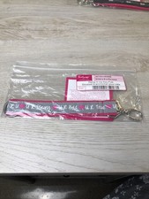 Thirty One Hang it Up Key Fob -U R U PHRASES Gray  Hot Pink Trim - NEW